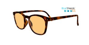 BlueShields Eyewear (beeldscherm/lees)bril | rubberized tortoise