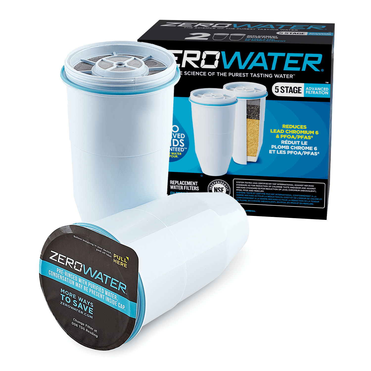 Zerowater waterfilter | 4 pack