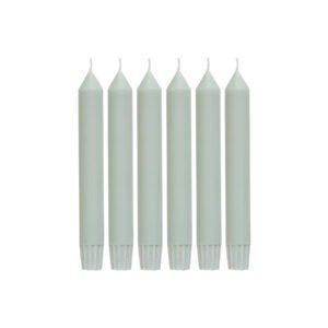 Dinerkaarsen 17 cm light green - set van 6