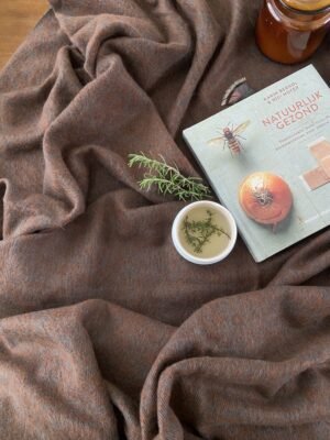 Nura Wool plaid van Yak wol - aarde