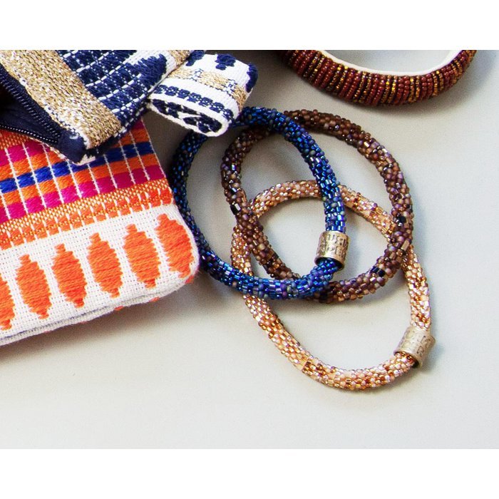 Beaded bracelet roll on armbandje goudkleurig - Afbeelding 3