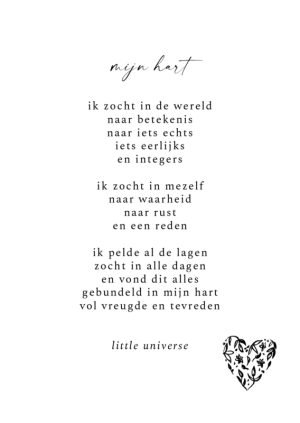 Kaart 'mijn hart'