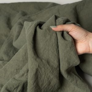 100% premium kwaliteit linnen schort - stone green