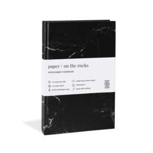 Paper / on the Rocks hardcover stone paper notitieboek noir