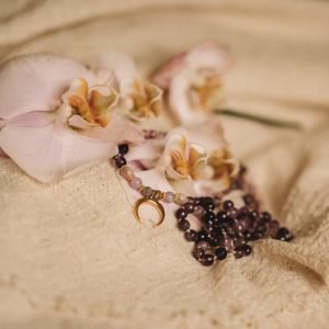 abundance mala -amethist, roze toermalijn, kunziet