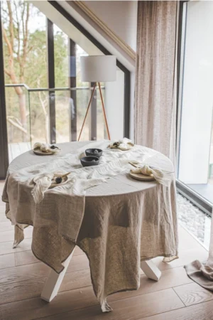 Natural Soft Linen tafelkleed naturel