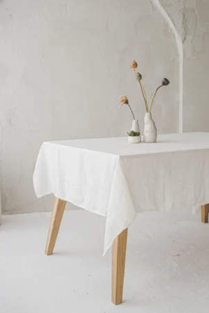 Natural Soft Linen tafelkleed Off white