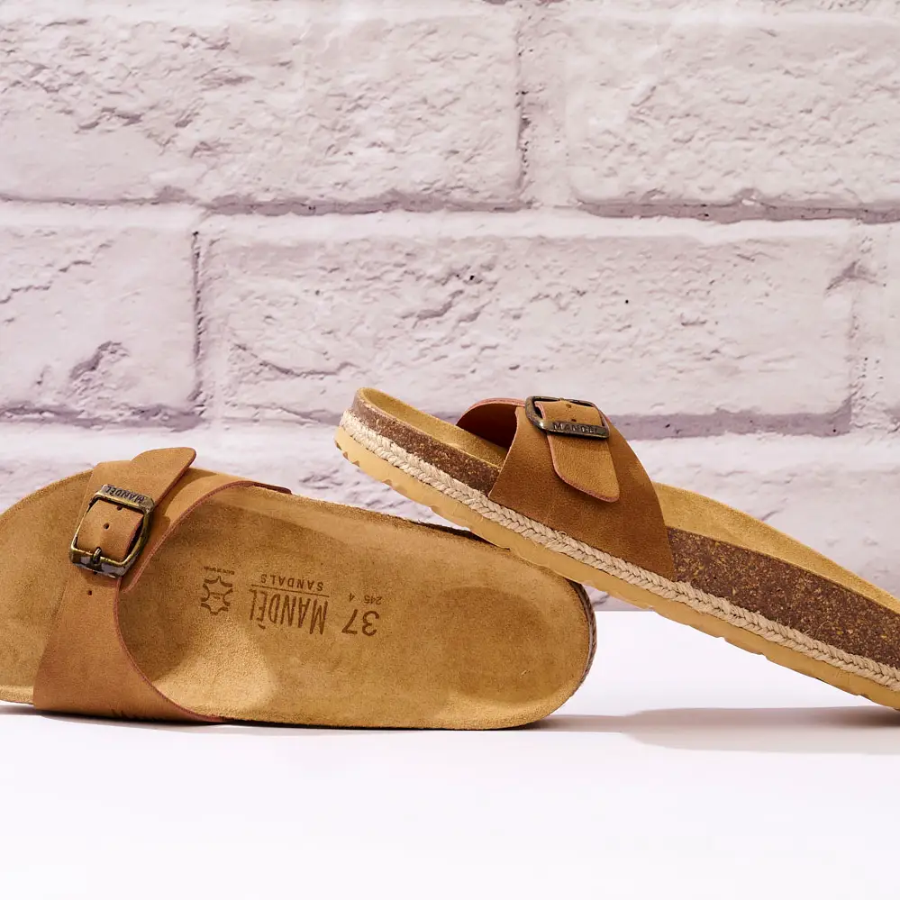 Mandel Cognacbrown Sandel - made with eco-leather - Afbeelding 2