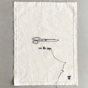 LEMONWISE stitched art 'cut the crap' A3